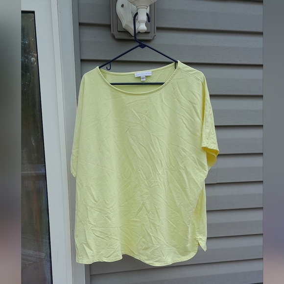 Pure JILL Yellow Short Sleeve XL Tee GUC - Picture 1 of 4